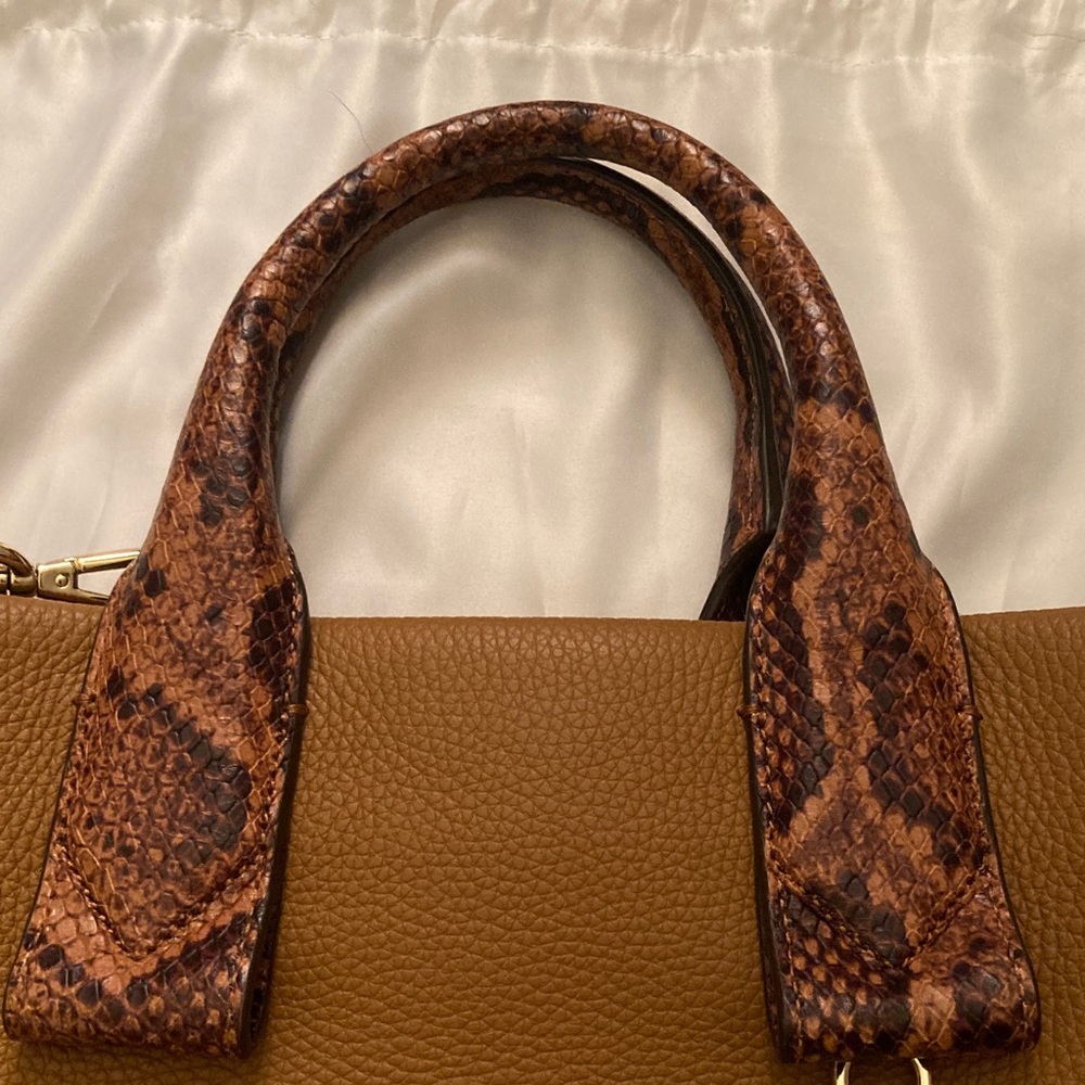 Michael Kors Rollins Python-Embossed Leather Satc… - image 4